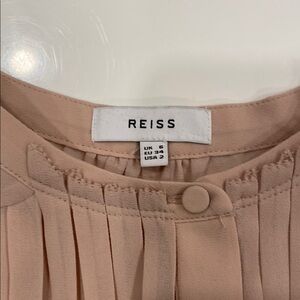Reiss Blush Pink Pleated BlouseReiss blush color chiffon blouse